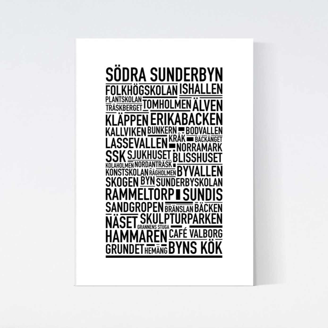 Södra Sunderbyn Text Poster