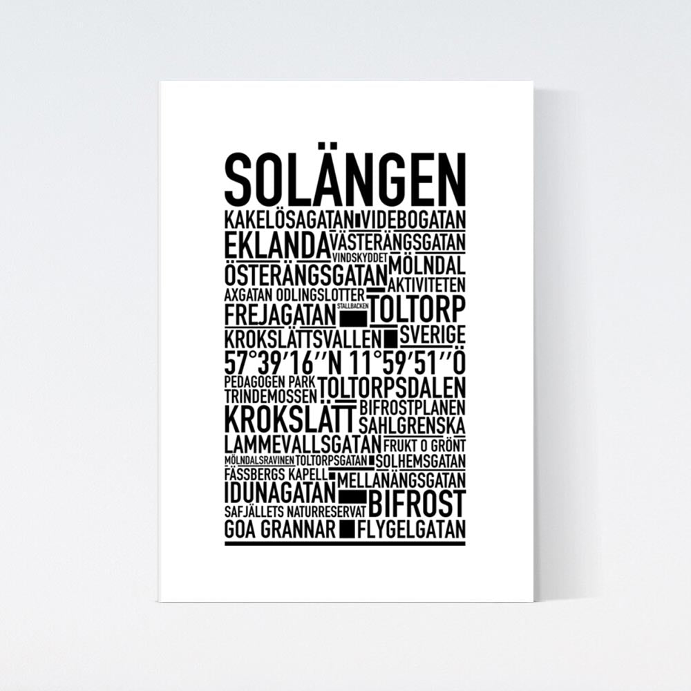 Solängen Text Poster
