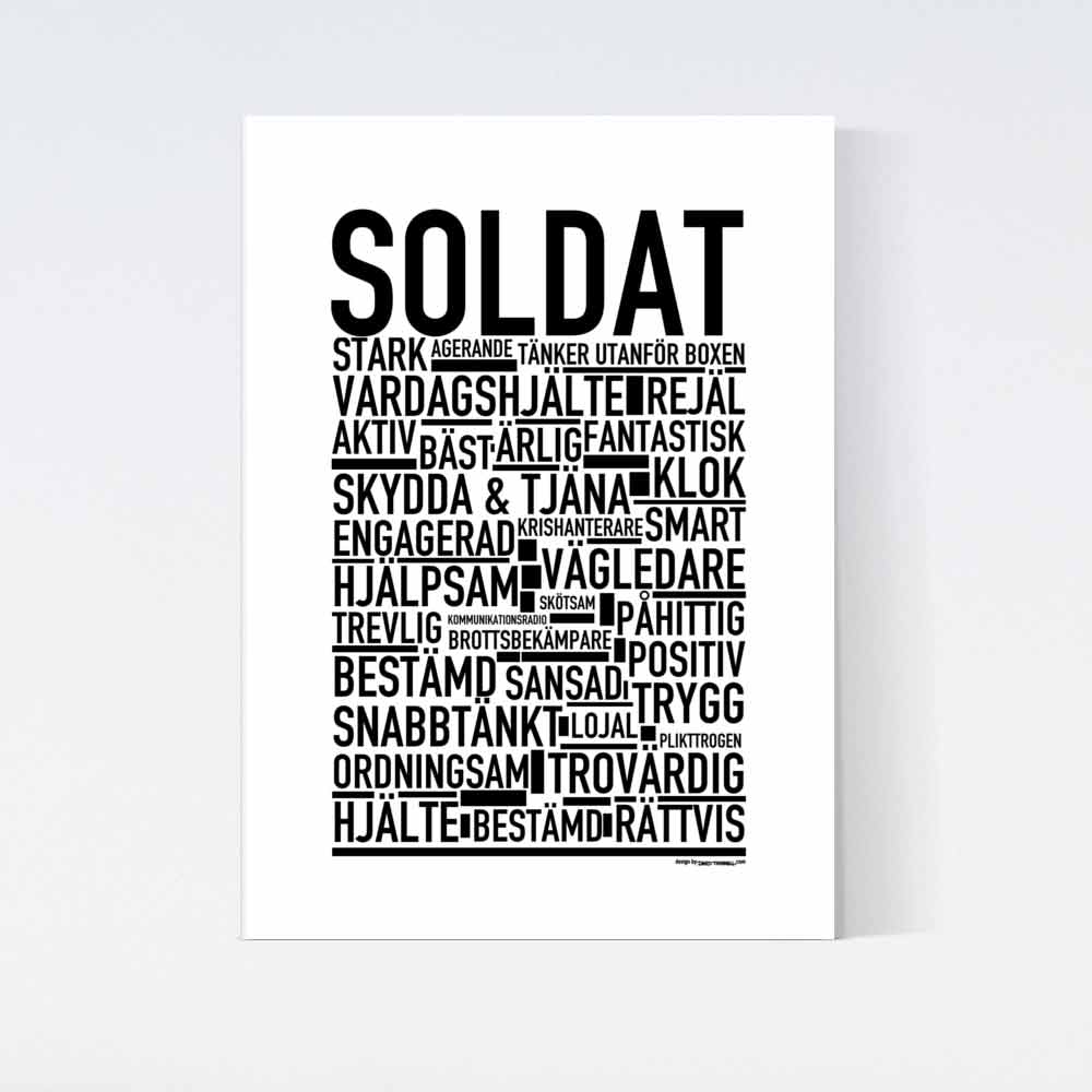 Soldat Text Poster