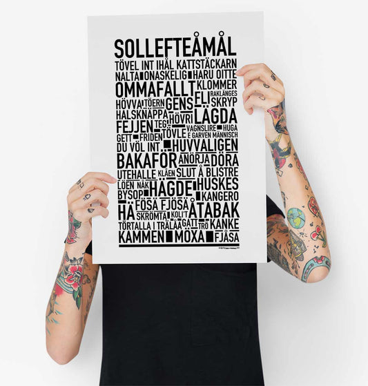 Solleftemål Dialekt Text Poster