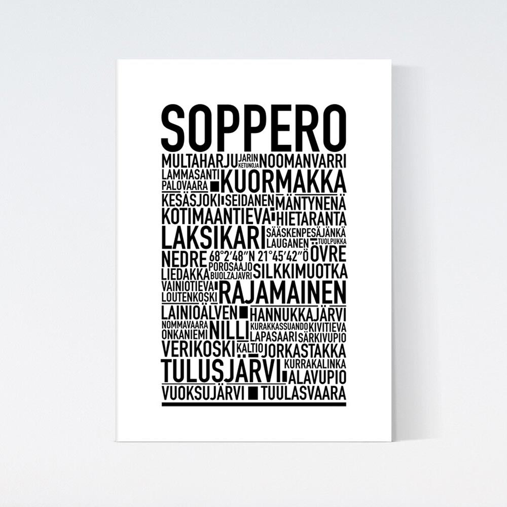 Soppero Text Poster