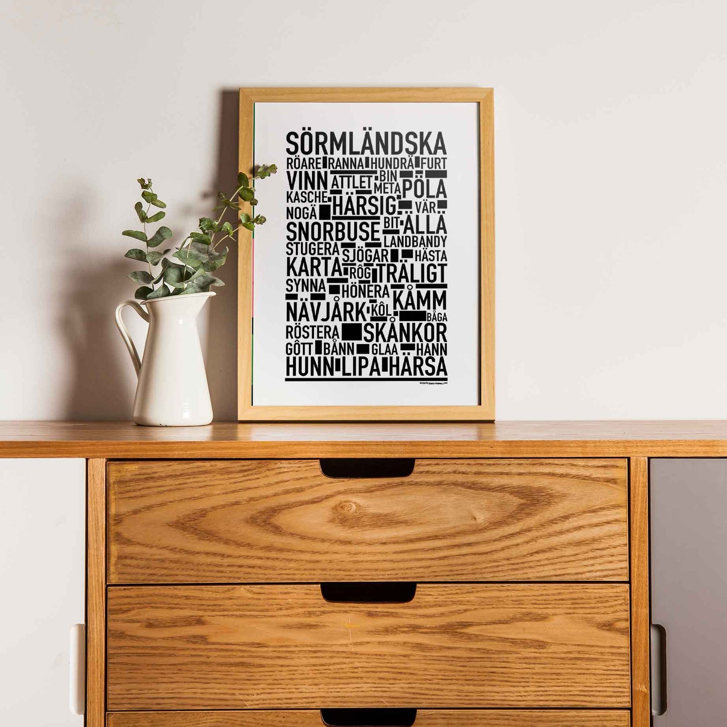 Sörmländska Dialekt Text Poster