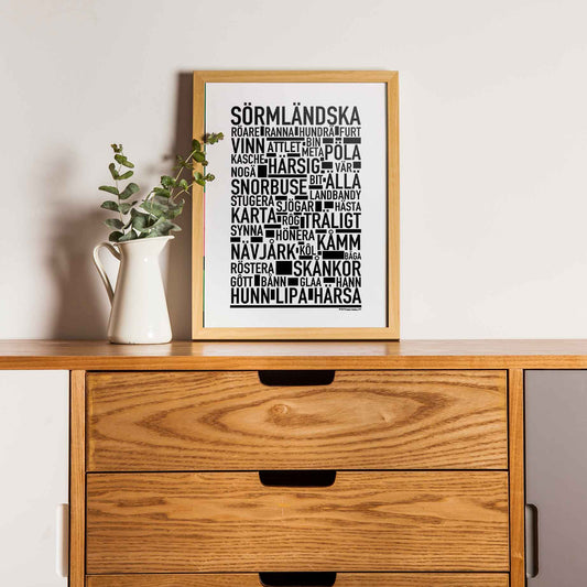 Sörmländska Dialekt Text Poster