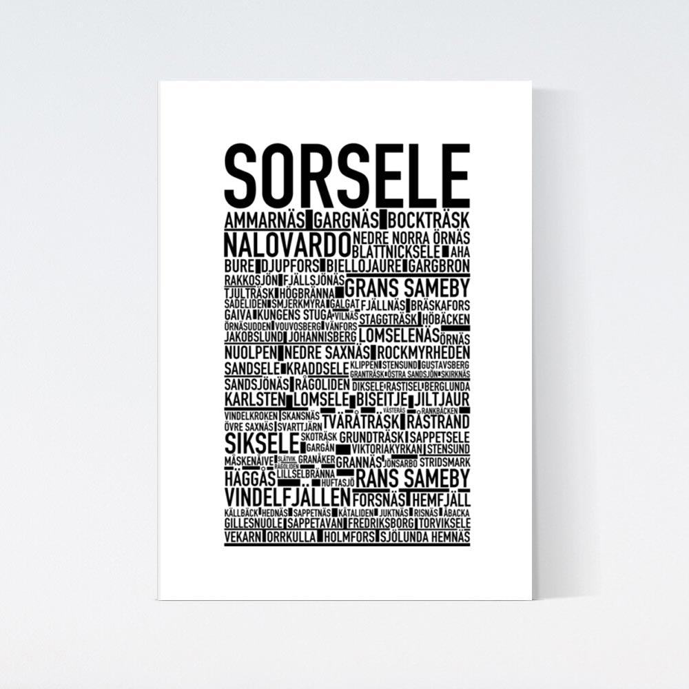 Sorsele Text Poster