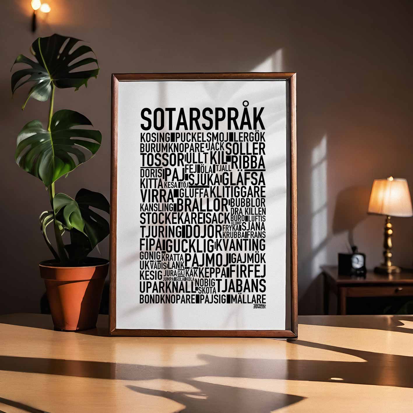 Sotarspråk Dialekt Text Poster