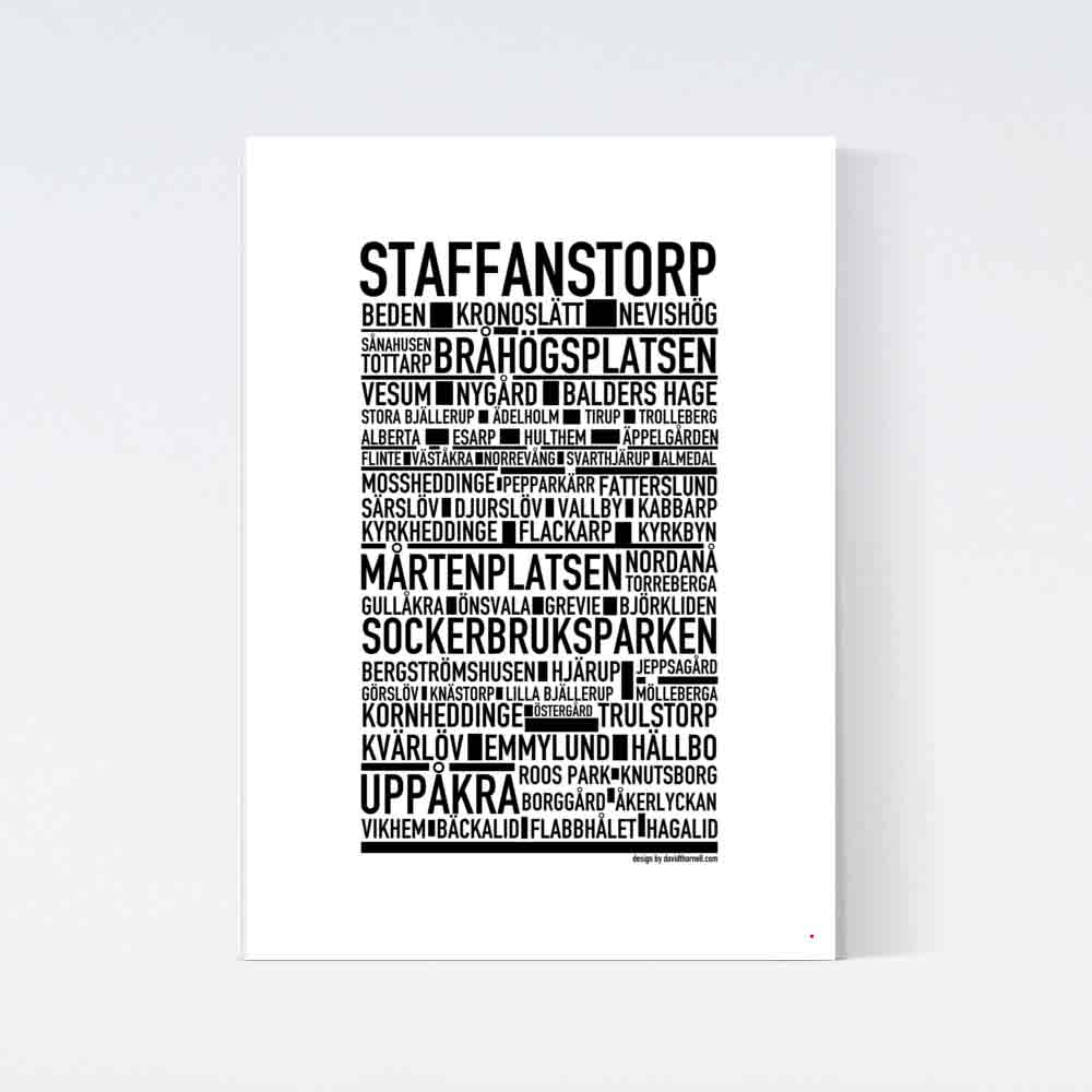 Staffanstorp Text Poster