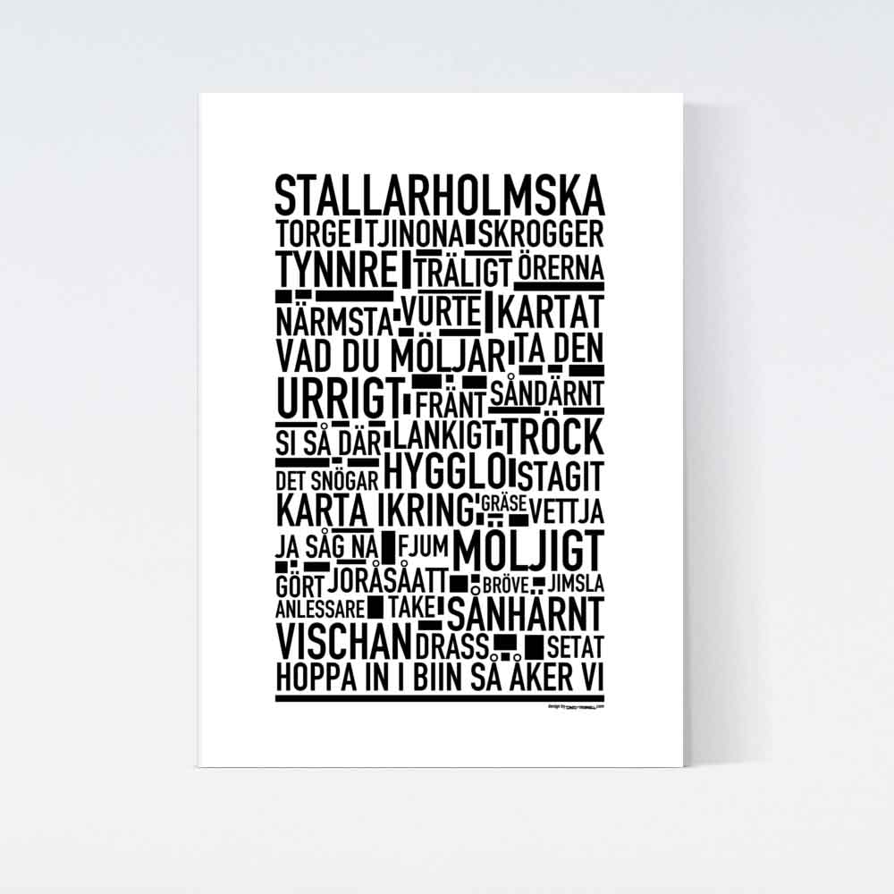 Stallarholmska Dialekt Text Poster