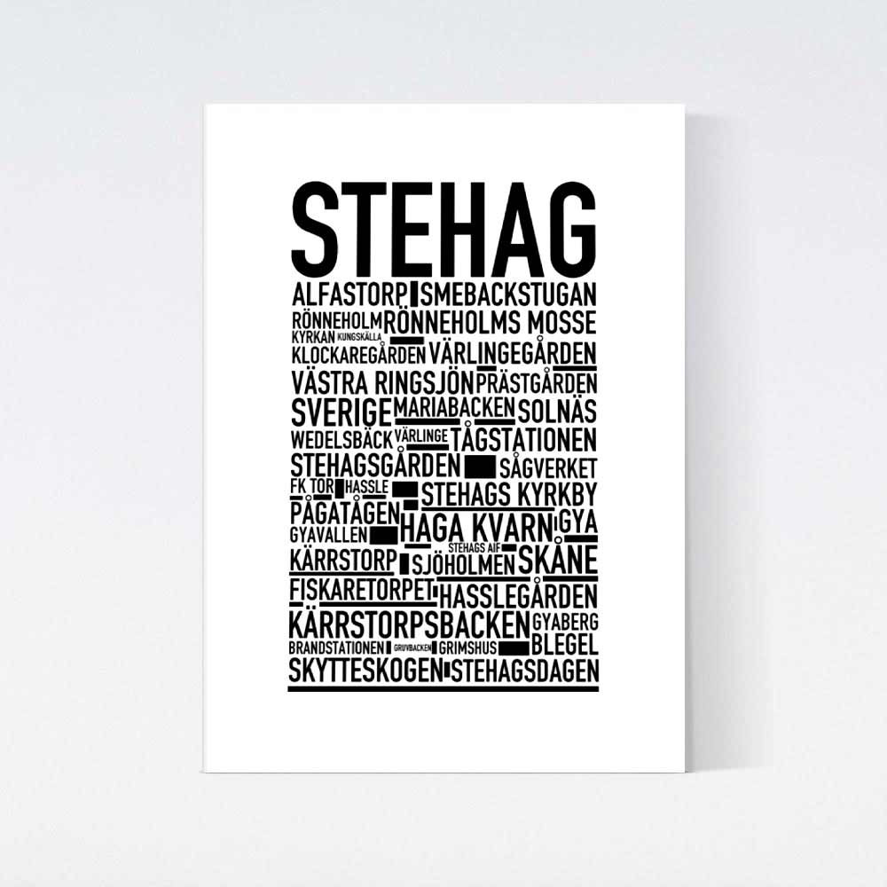 Stehag Text Poster