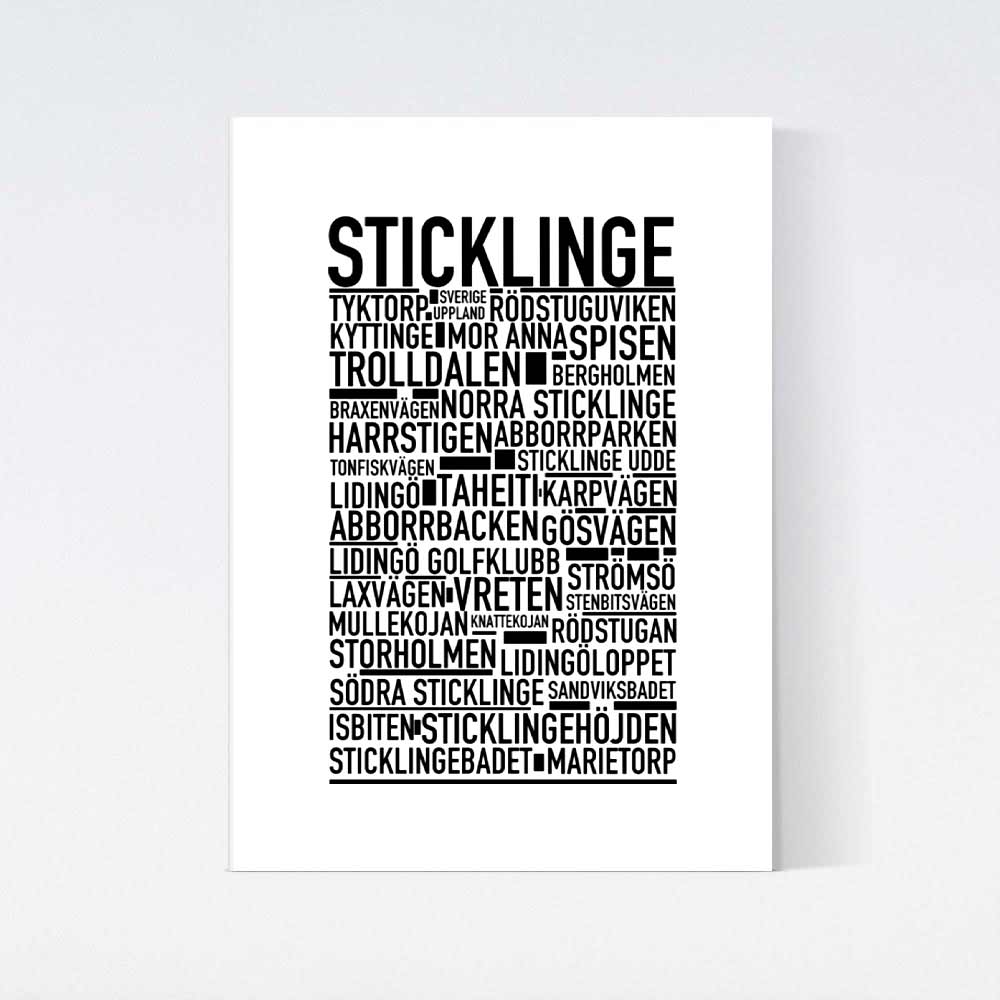 Sticklinge Text Poster