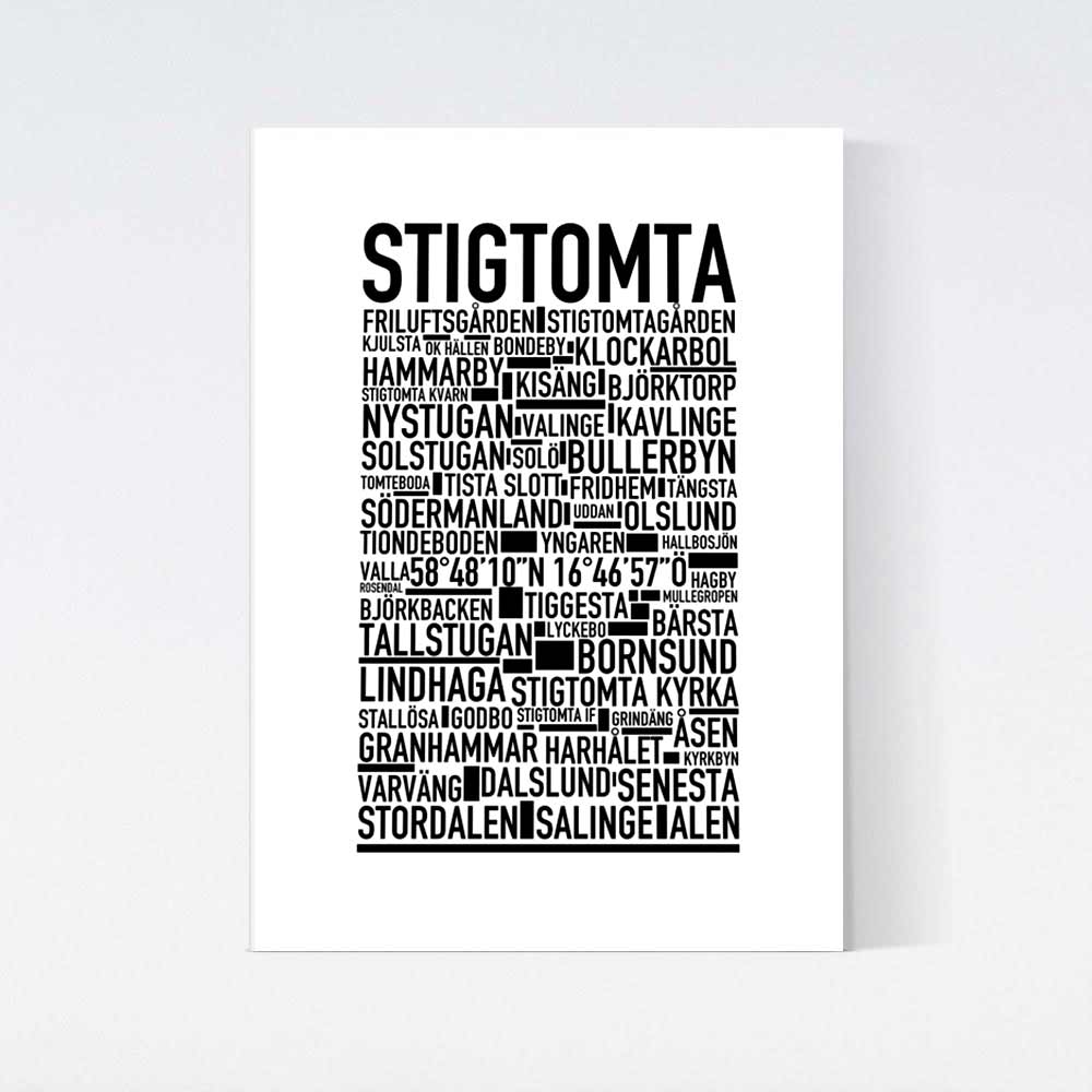 Stigtomta Text Poster