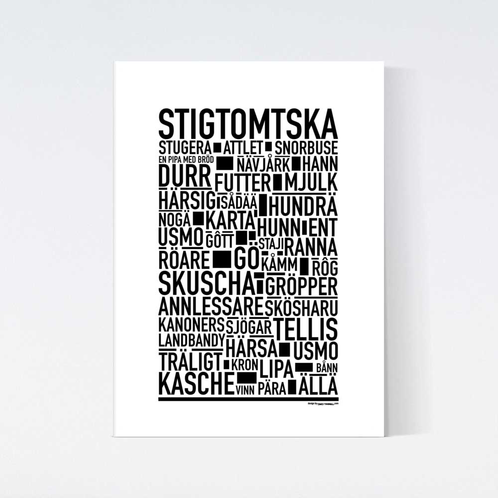 Stigtomtska Dialekt Text Poster