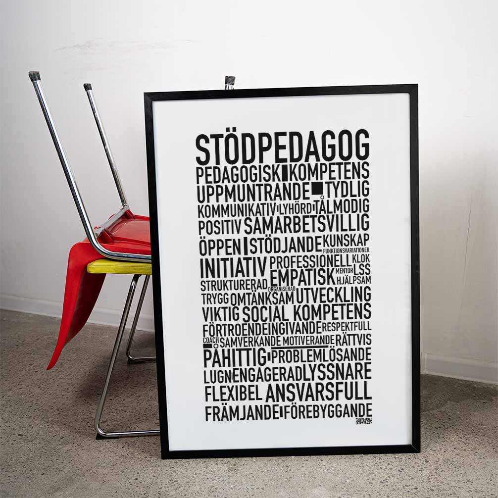 Stödpedagog 2025 Text Poster