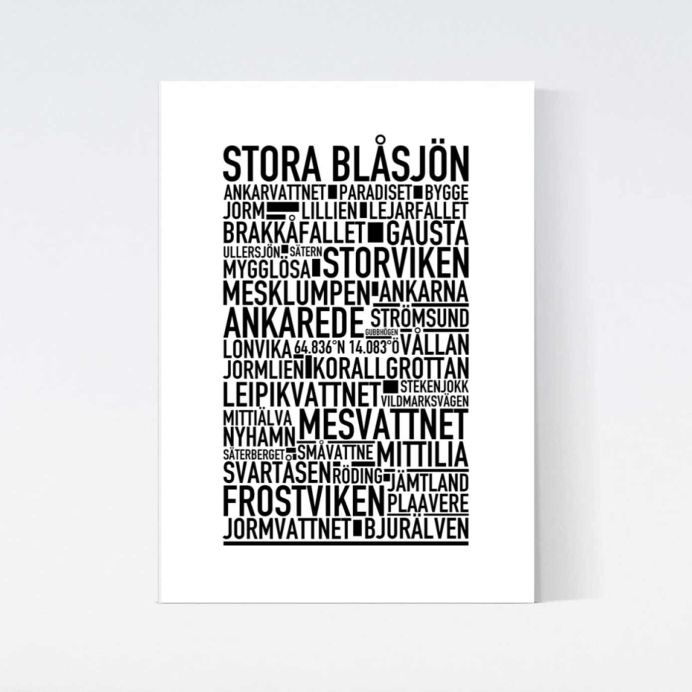 Stora Blåsjön Text Poster
