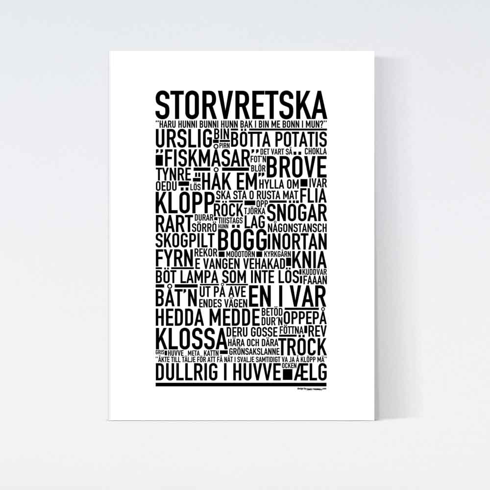 Storvretska Dialekt Text Poster