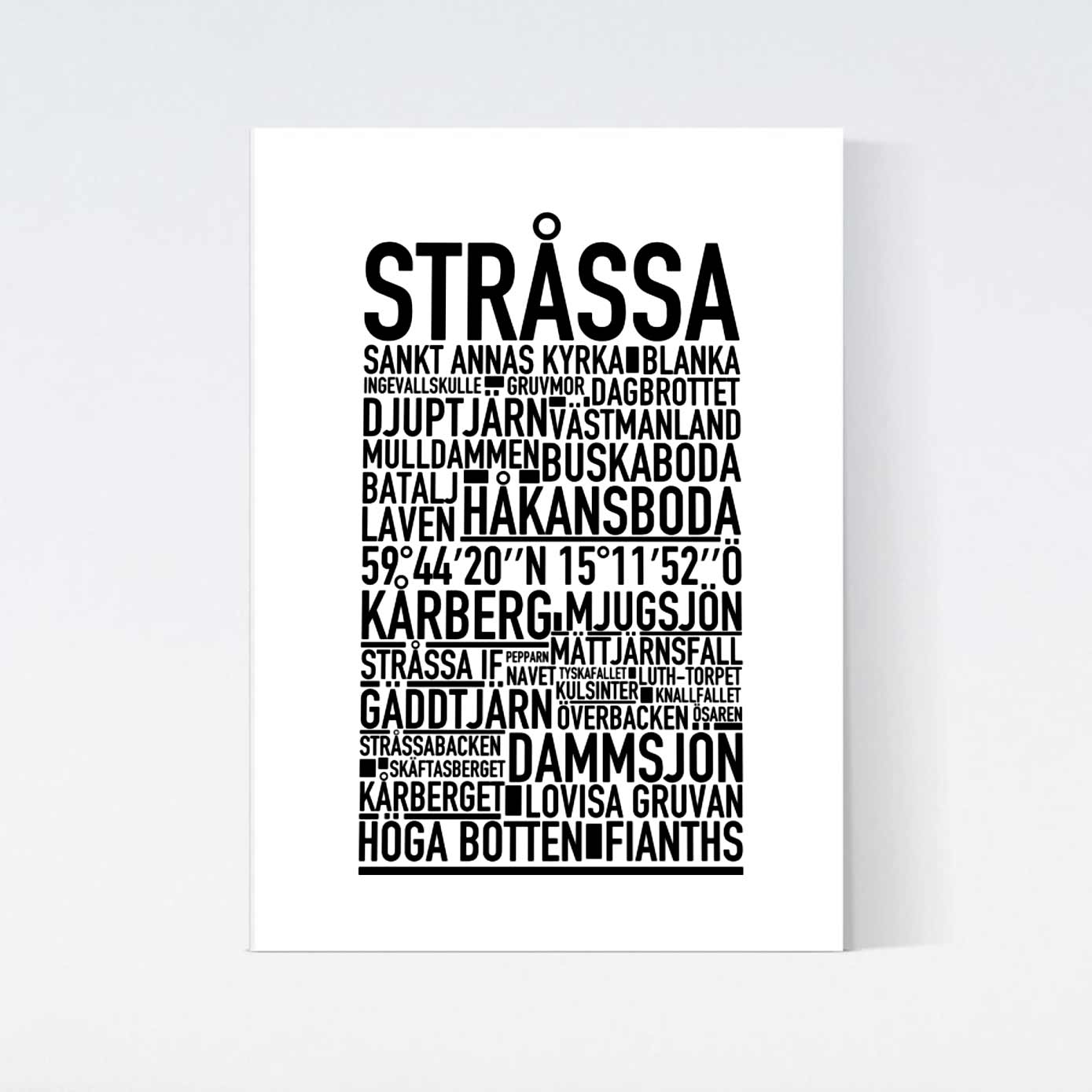 Stråssa Text Poster