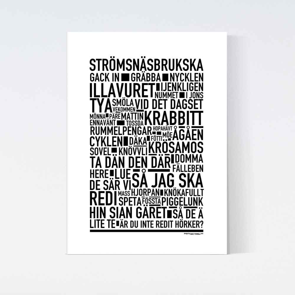 Strömsnäsbrukska Dialekt Text Poster