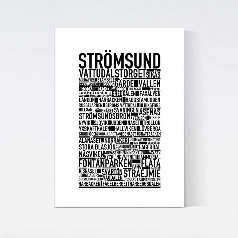 Strömsund Text Poster