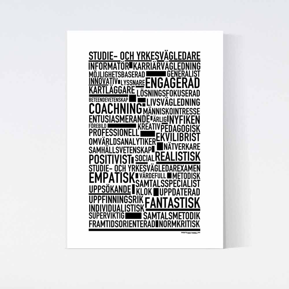 Studie- och Yrkesvägledare Text Poster