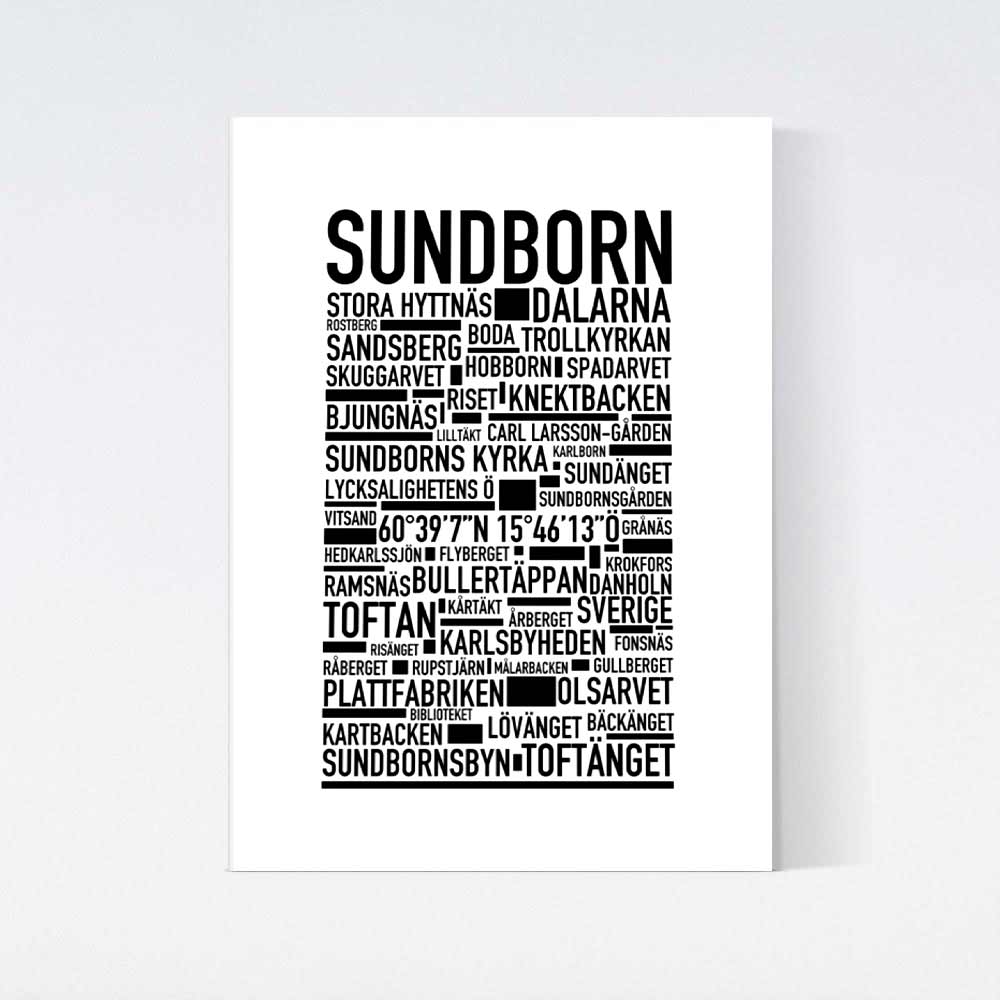 Sundborn Text Poster