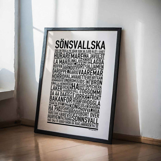 Sönsvallska Dialekt Text Poster