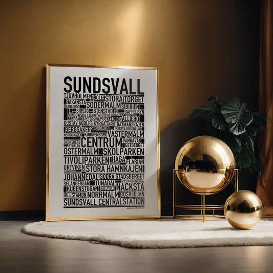 Sundsvall Text Poster