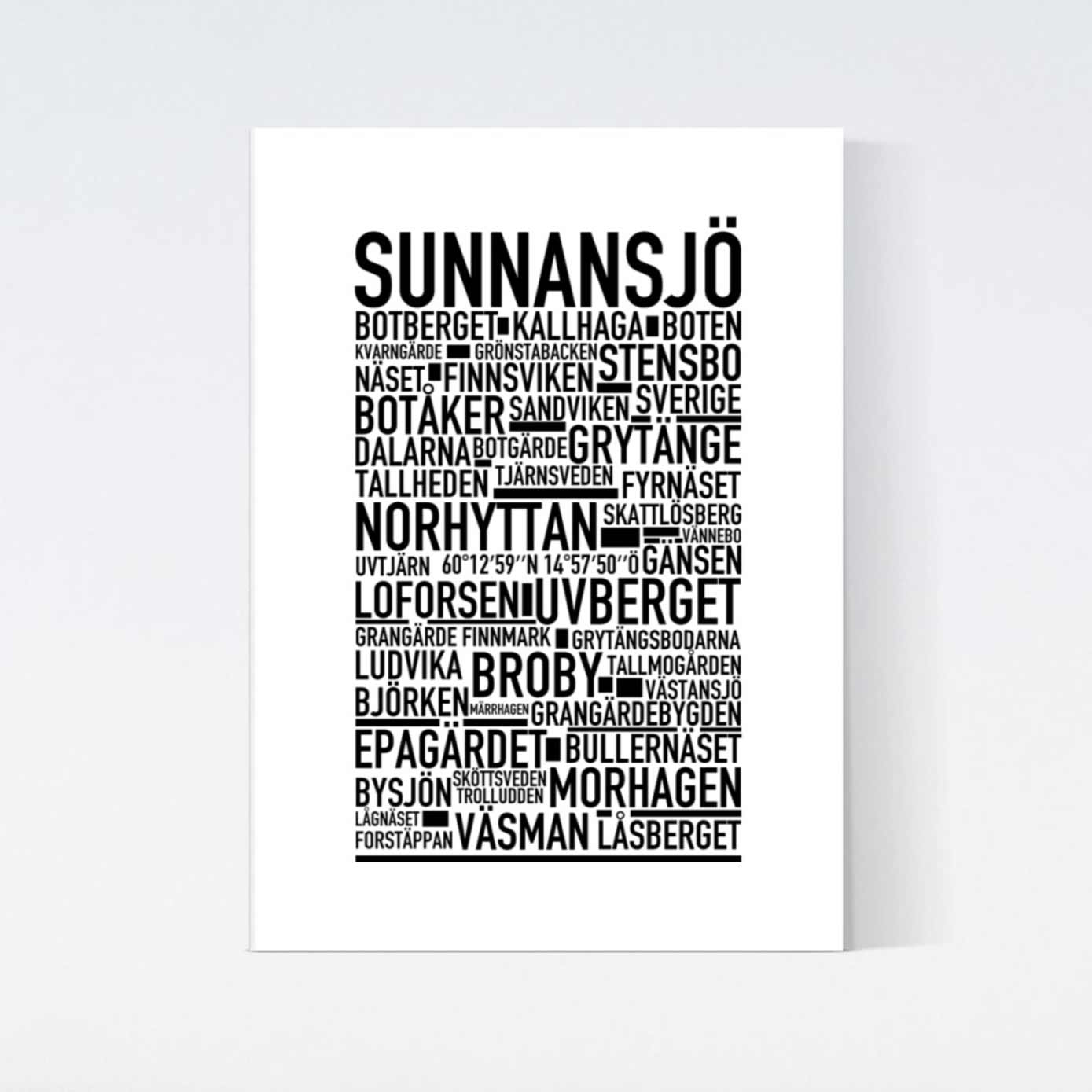 Sunnansjö Text Poster