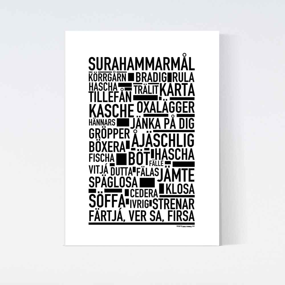 Surahammarmål Dialekt Text Poster