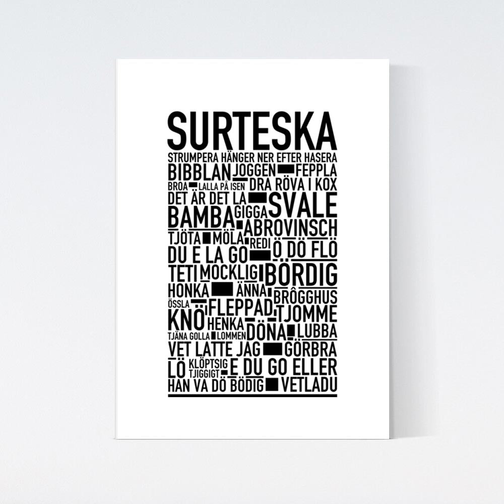 Surteska Dialekt Text Poster