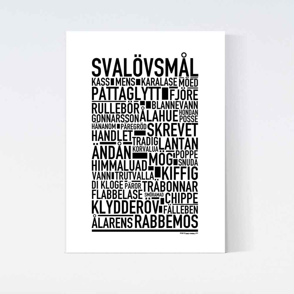 Svalövsmål Dialekt Text Poster