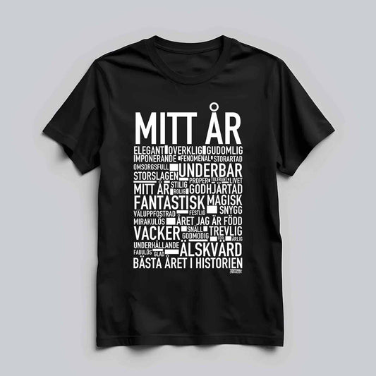 Ditt Födelseår Text T-shirt