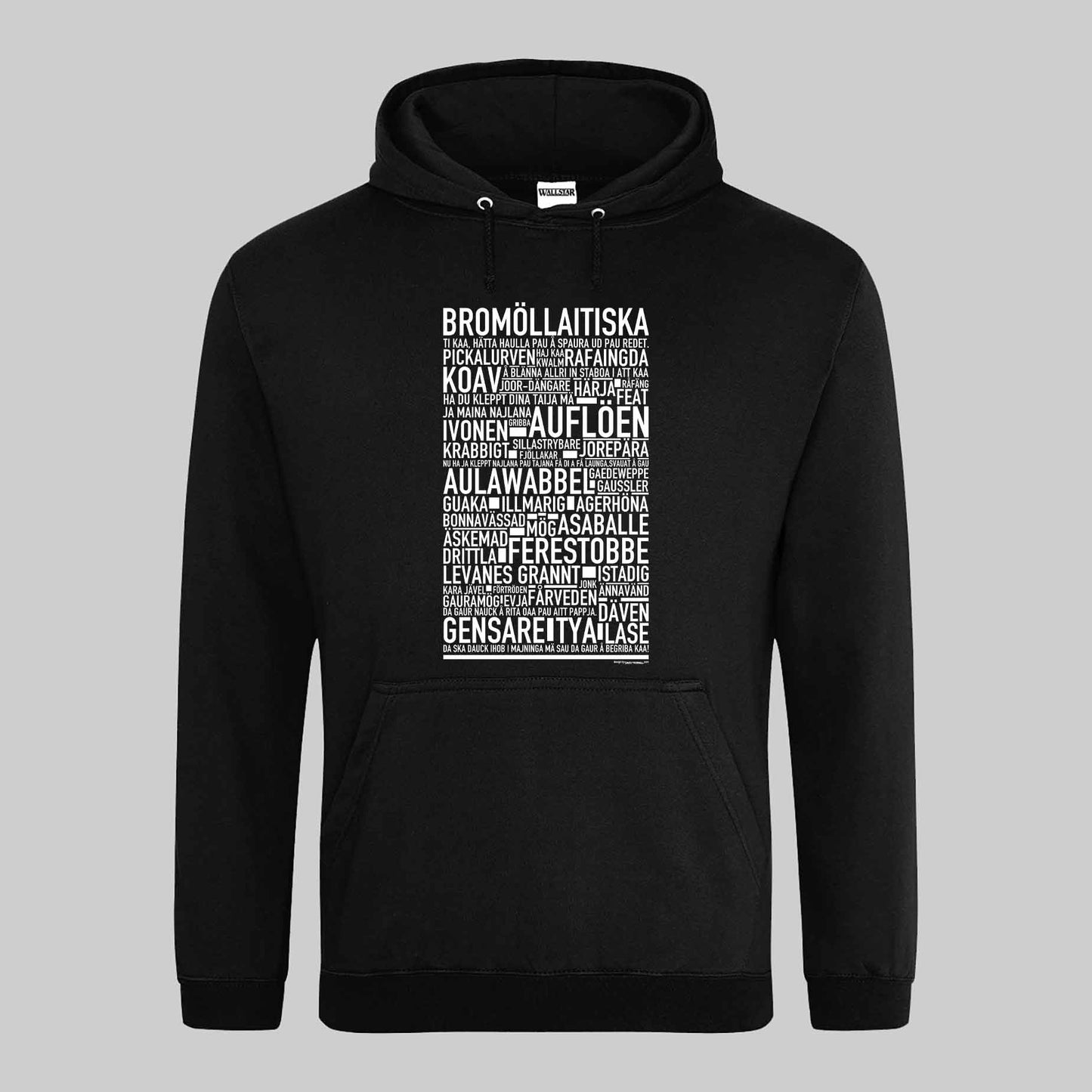 Bromöllaitiska Dialekt Text Hoodie