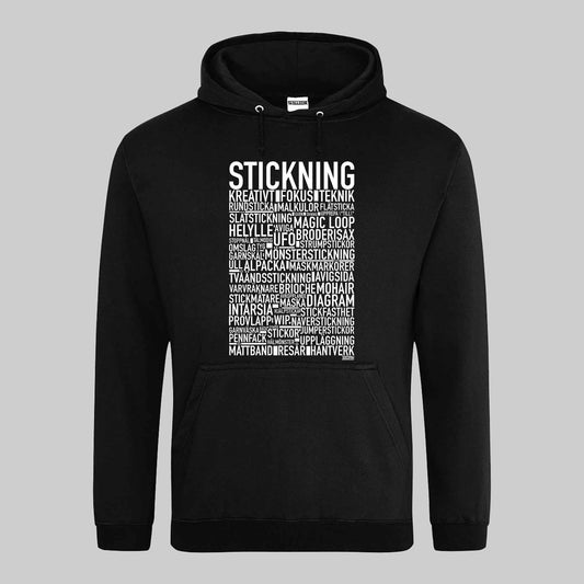 Stickning Text Hoodie