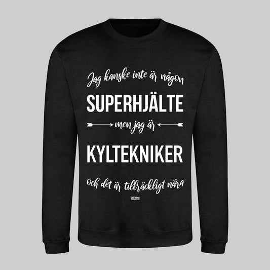 Superhjälte Kyltekniker Text Sweatshirt