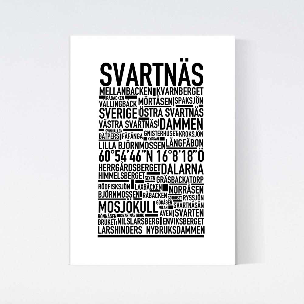 Svartnäs Text Poster