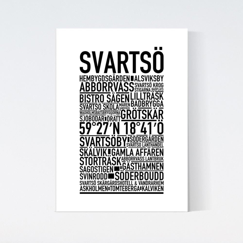 Svartsö Text Poster