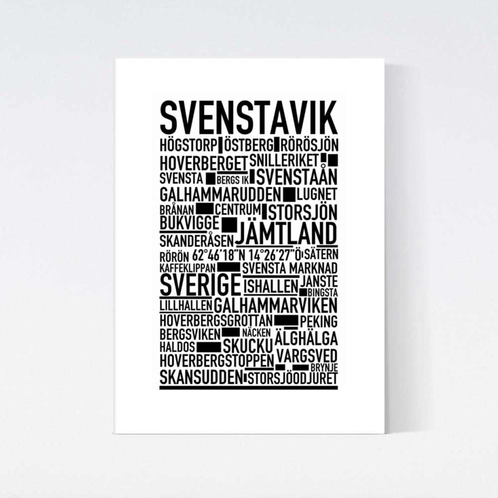 Svenstavik Text Poster