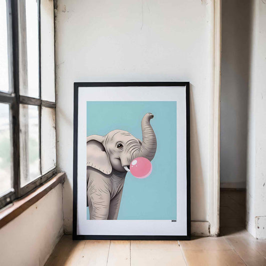 Bubblegum Elephant Poster