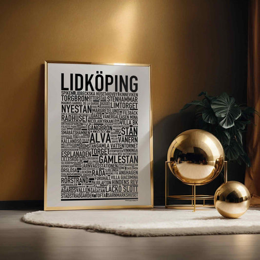 Lidköping Text Poster