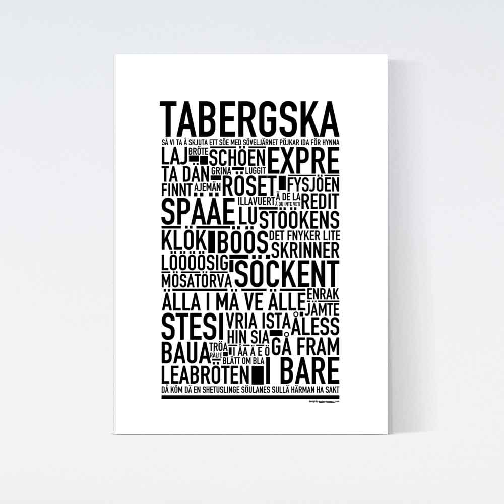 Tabergska Dialekt Text Poster