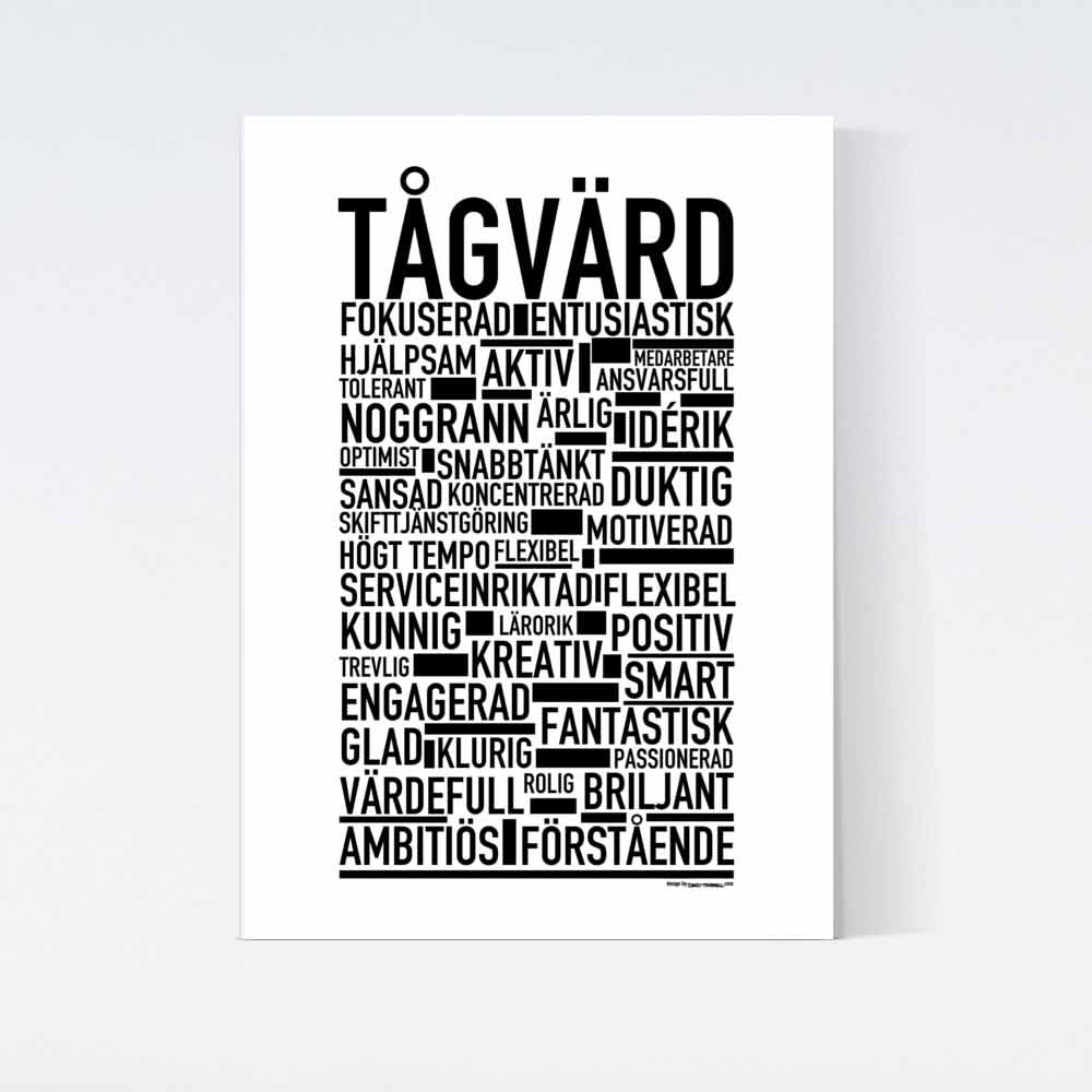 Tågvärd Text Poster