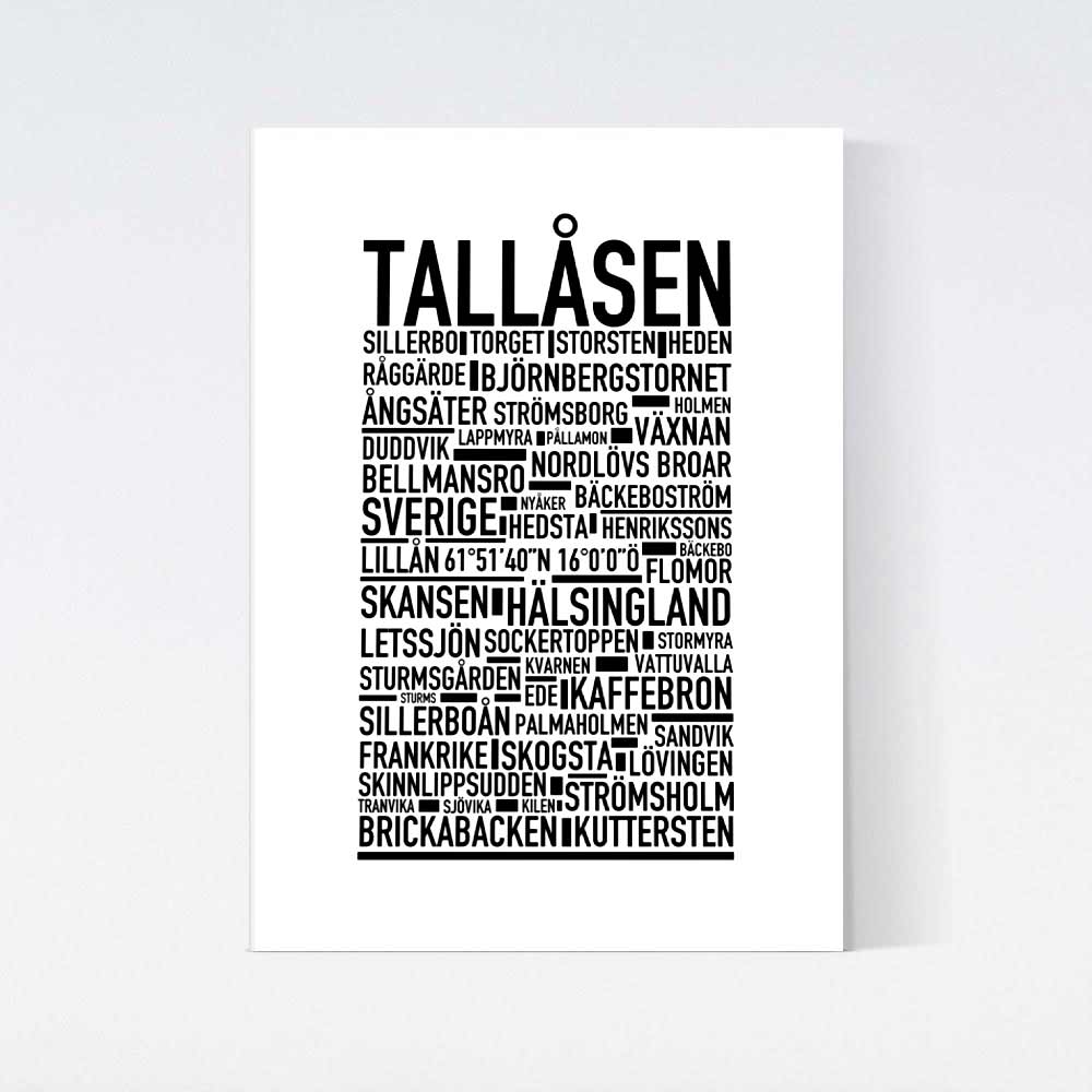 Tallåsen Text Poster