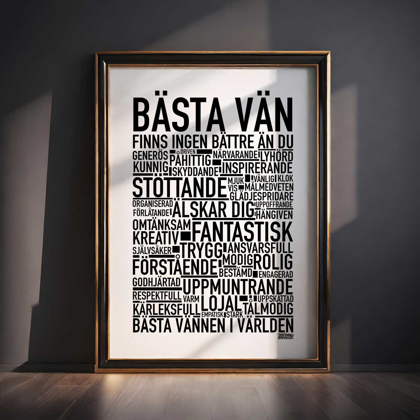 Bästa Vän Text Poster