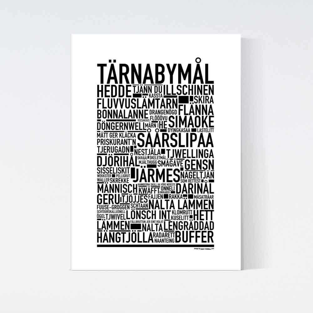 Tärnabymål Dialekt Text Poster