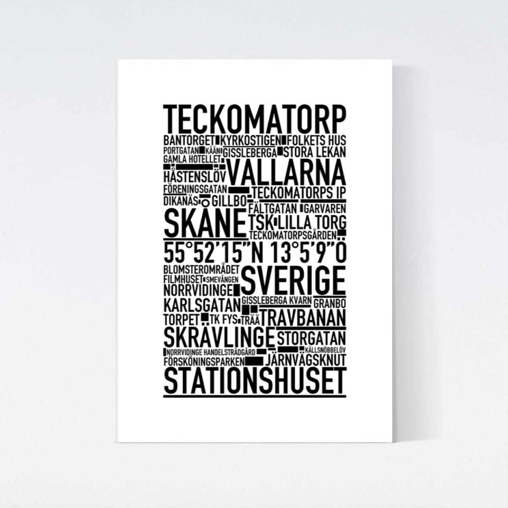 Teckomatorp Text Poster