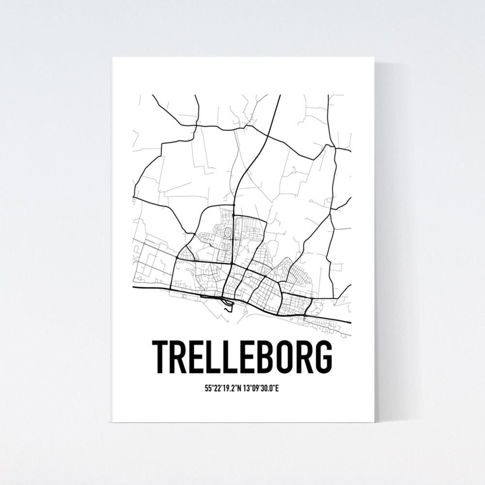 Trelleborg Karta Poster
