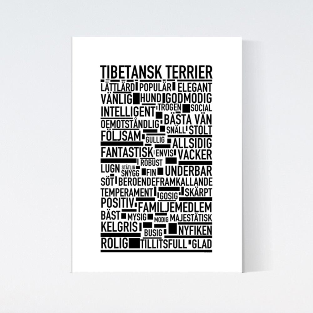 Tibetansk Terrier Text Poster