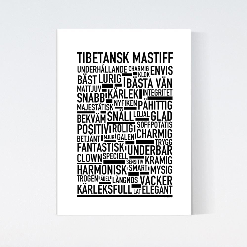Tibetansk Mastiff Text Poster