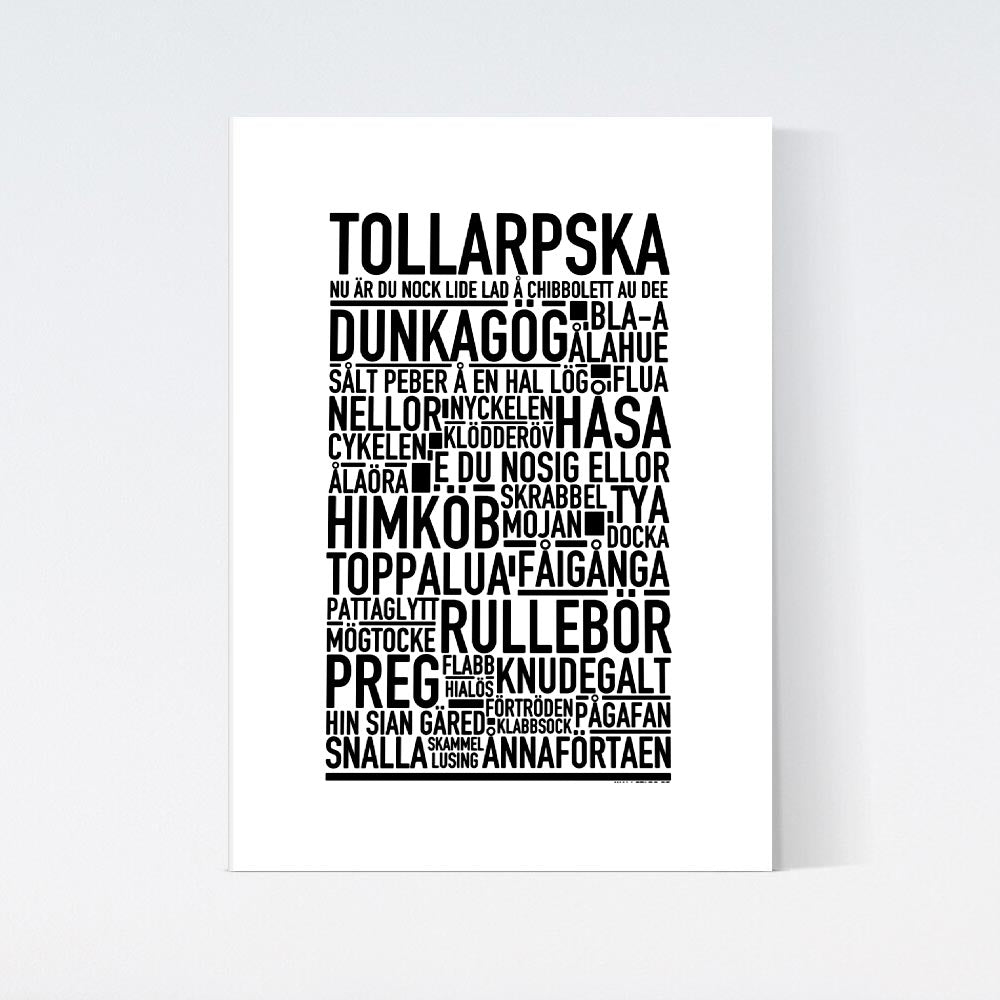Tollarpska Dialekt Text Poster