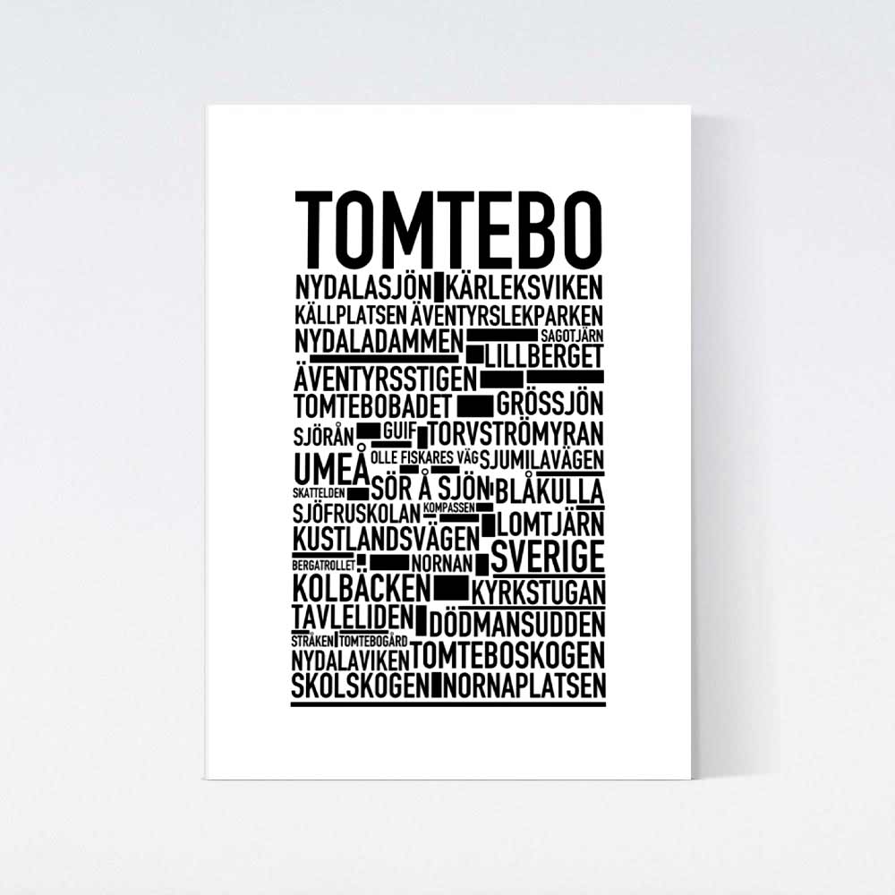 Tomtebo Text Poster