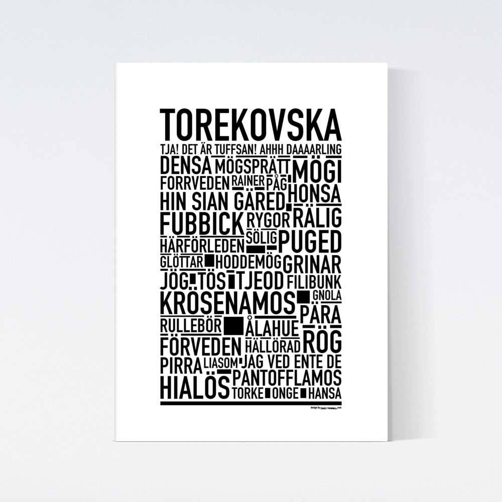 Torekovska Dialekt Text Poster